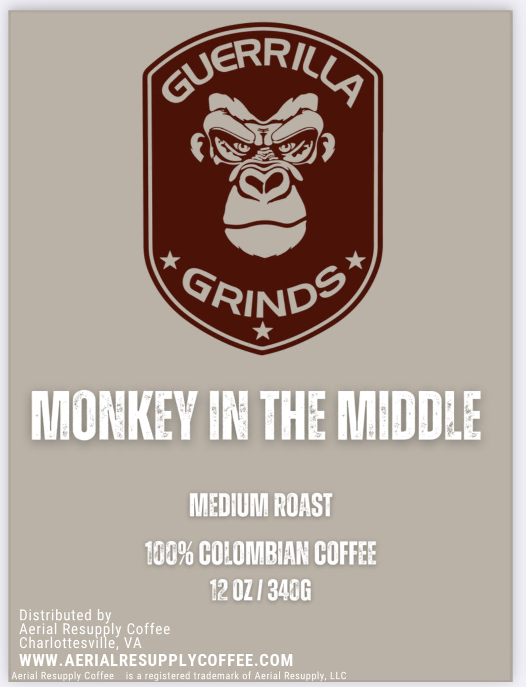 Guerrilla Grinds Monkey in the Middle Medium Roast Ground